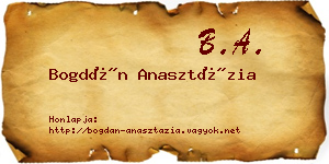 Bogdán Anasztázia névjegykártya